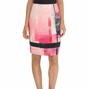 White House Black Market Colorblock Pencil Skirt